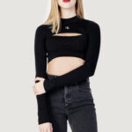 Maglia Calvin Klein Jeans CUT OUT NECKLINE SWE Nero - Foto 1