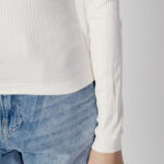 Maglia Calvin Klein Jeans BADGE RIB LONG SLEEV Panna - Foto 4