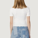 Maglia Calvin Klein Jeans SHINY RIB HIGH NECK Panna - Foto 4