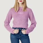 Maglione Calvin Klein Jeans WASHED MONOLOGO SWEA Lilla - Foto 1