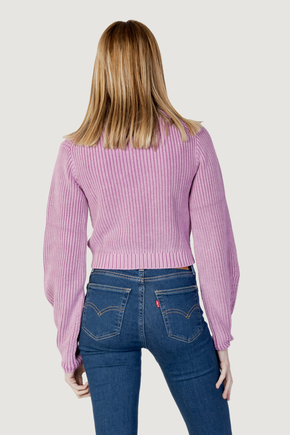 Maglione Calvin Klein Jeans WASHED MONOLOGO SWEA Lilla - Foto 4