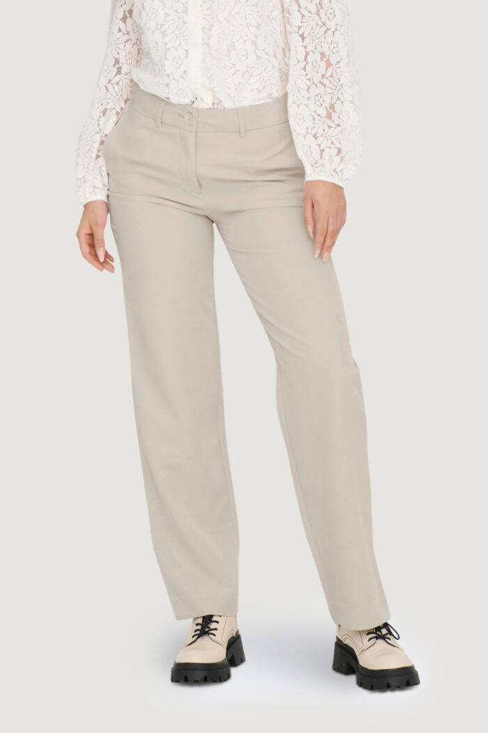 Pantaloni a palazzo Only ONLLANA-BERRY MID STRAIGHT TLR NOOS Beige chiaro