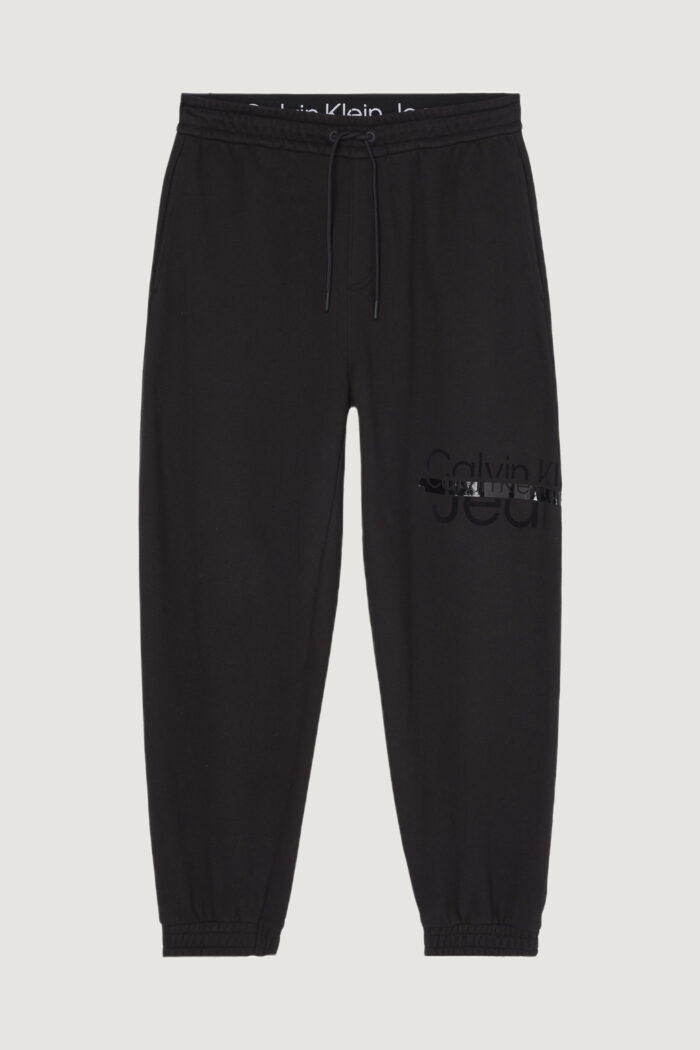 Pantaloni sportivi Calvin Klein DISRUPTED LACQUER LO Nero – 101813