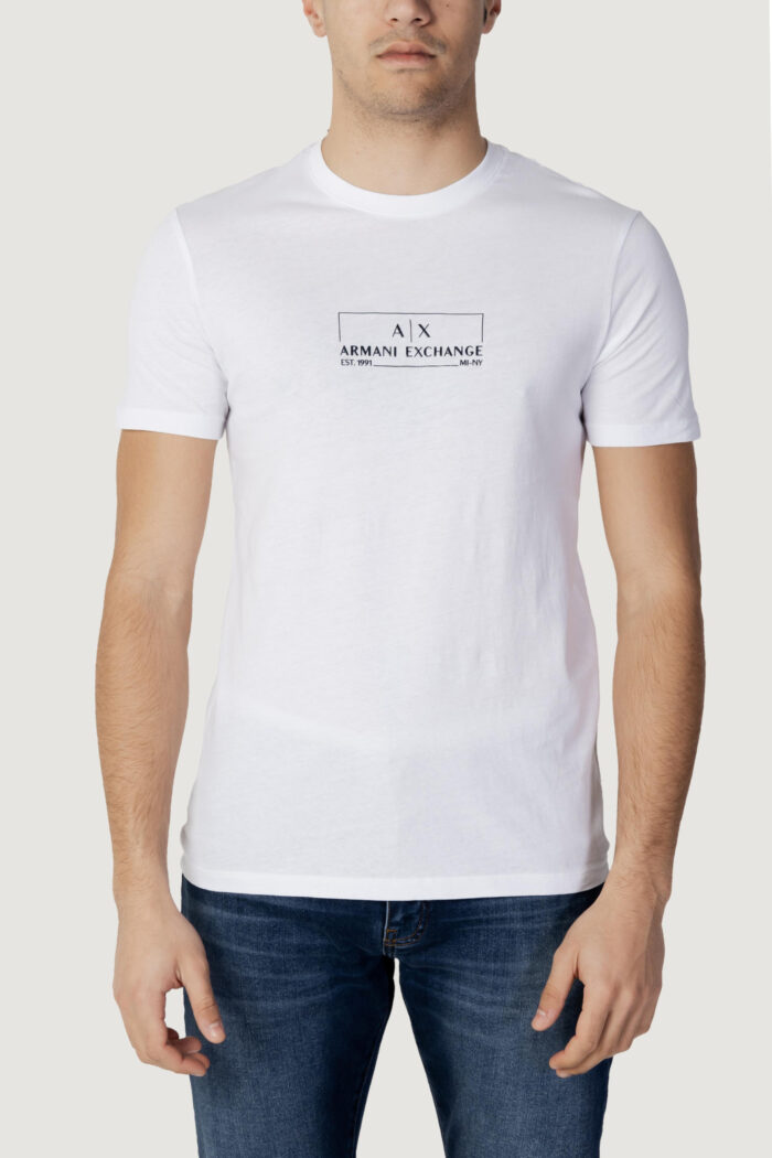 T-shirt Armani Exchange RUBBER LOGO Bianco – 104315