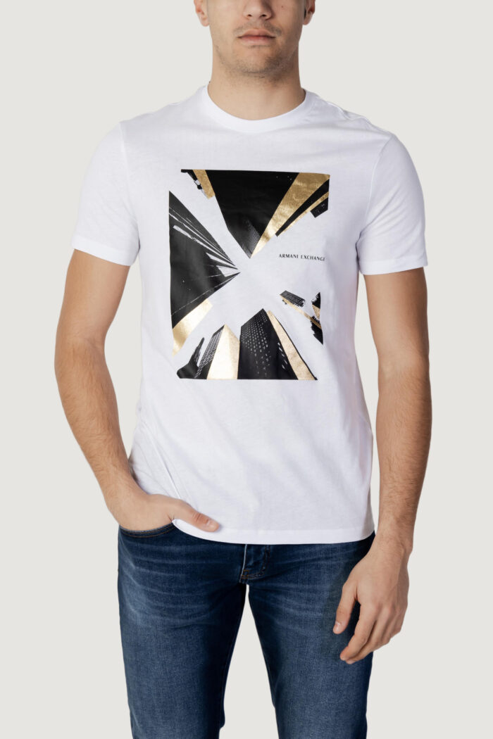 T-shirt Armani Exchange STAMPA ORO Bianco – 104316