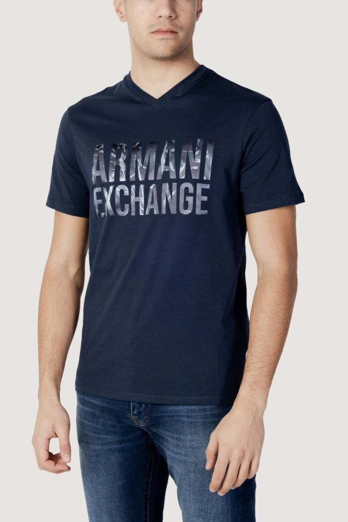 T-shirt Armani Exchange STAMPA LOGO Blu marine – 104312