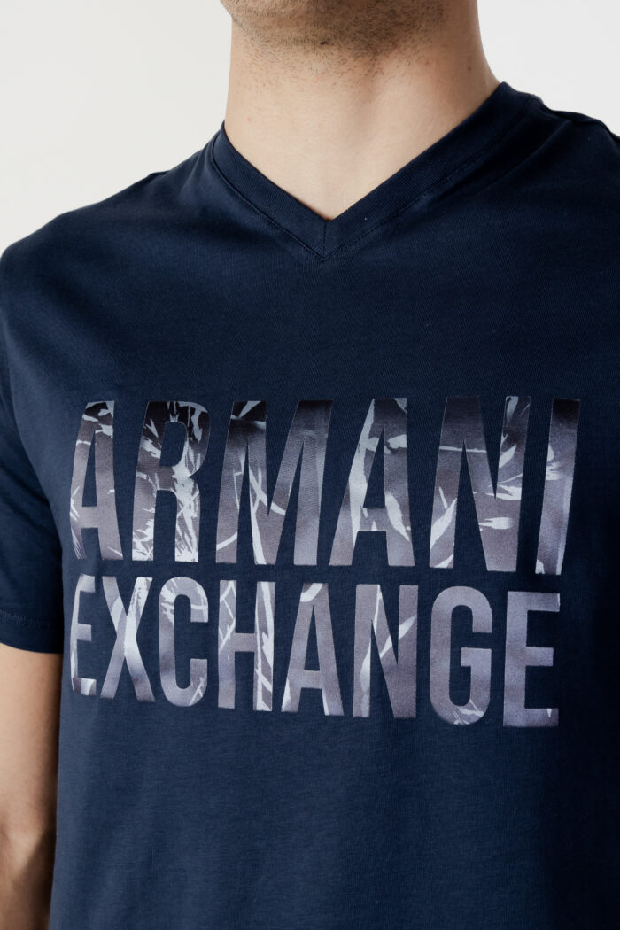 T-shirt Armani Exchange STAMPA LOGO Blu marine – 104312