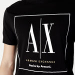 T-shirt Armani Exchange STAMPA LOGO Nero - Foto 2