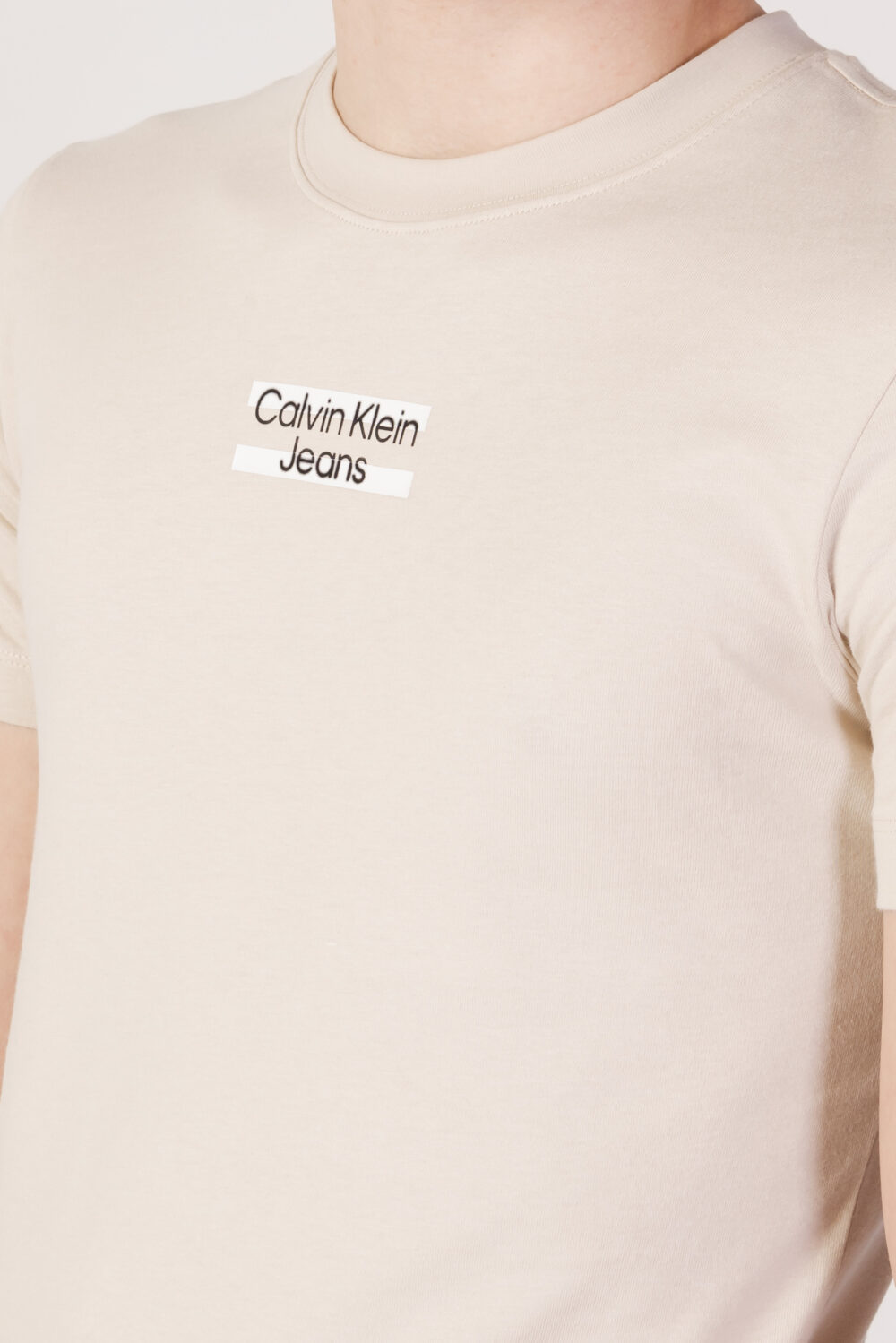 T-shirt Calvin Klein Jeans TRANSPARENT STRIPE L Beige - Foto 2