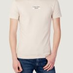 T-shirt Calvin Klein Jeans TRANSPARENT STRIPE L Beige - Foto 4