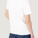T-shirt Calvin Klein Jeans BLURRED ADDRESS LOGO Bianco - Foto 3