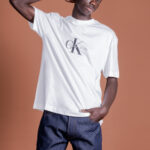 T-shirt Calvin Klein Jeans MONOLOGO OVERSIZED T Bianco - Foto 2