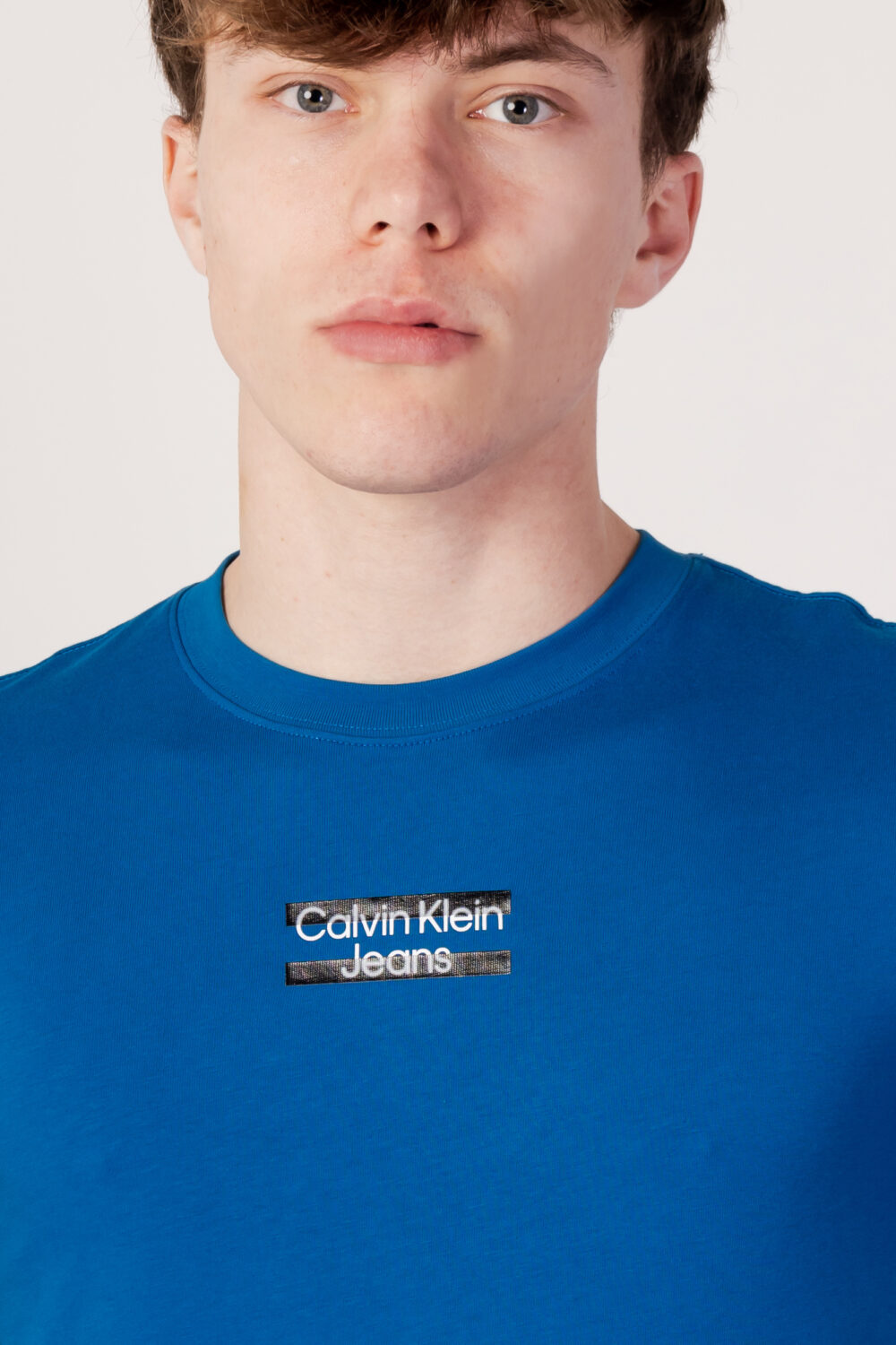 T-shirt Calvin Klein Jeans TRANSPARENT STRIPE L Blu - Foto 2