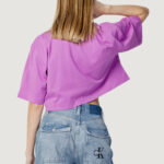 T-shirt Calvin Klein Jeans ARCHIVAL MONOLOGO CR Lilla - Foto 4