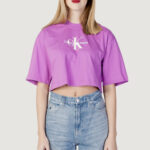 T-shirt Calvin Klein Jeans ARCHIVAL MONOLOGO CR Lilla - Foto 5