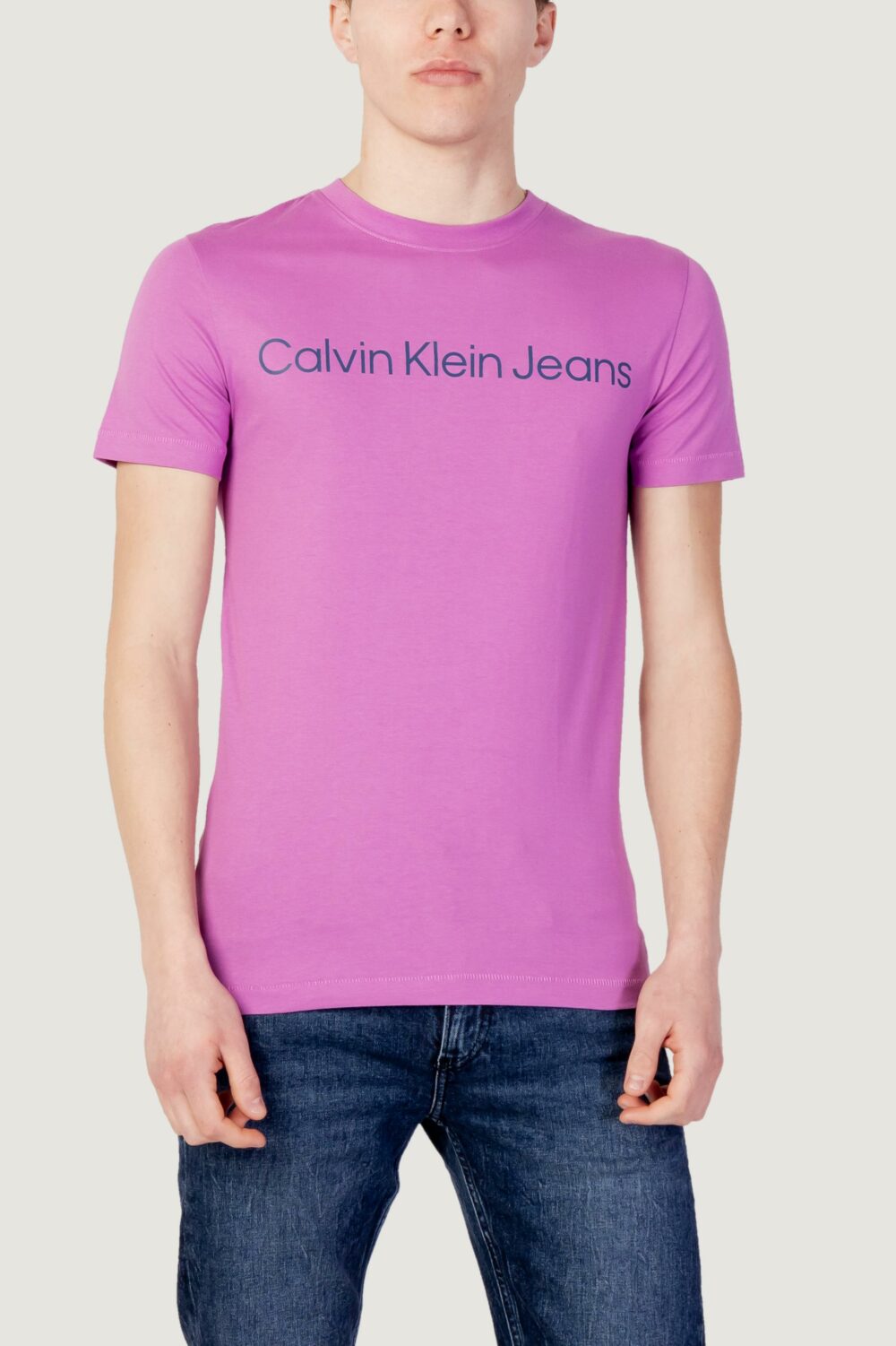 T-shirt Calvin Klein Jeans INSTITUTIONAL LOGO S Magenta - Foto 1