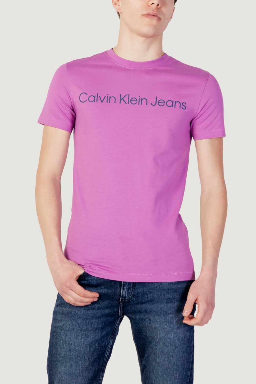 T-shirt Calvin Klein Jeans INSTITUTIONAL LOGO S Magenta - Foto 5
