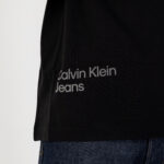 T-shirt Calvin Klein Jeans BLURRED COLORED ADDR Nero - Foto 2