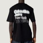 T-shirt Calvin Klein Jeans BLURRED COLORED ADDR Nero - Foto 4