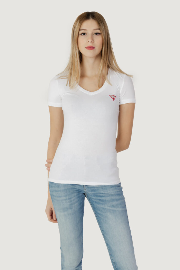 T-shirt Guess SS VN MINI TRIANGLE TEE Bianco – 101235