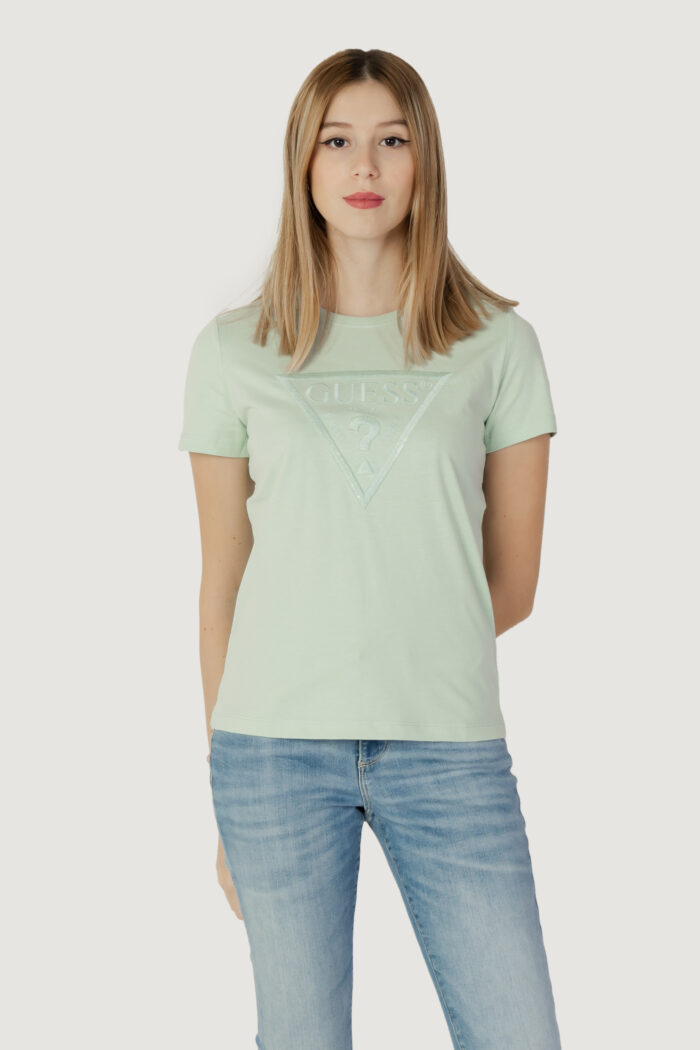 T-shirt Guess SS CN ANGELINA TEE Verde – 101242