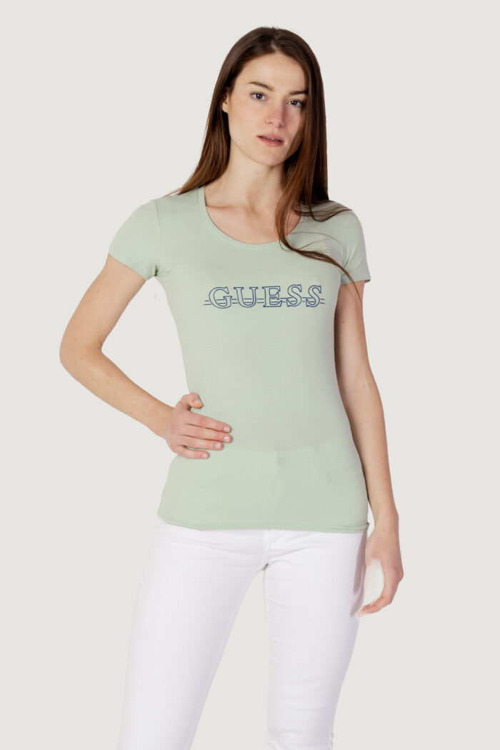 T-shirt Guess SS RN DAVINA TEE Verde – 101246