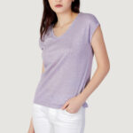 T-shirt Only ONLSILVERY S/S V NECK LUREX TOP JRS NOOS Lilla - Foto 3