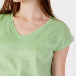 T-shirt Only ONLSILVERY S/S V NECK LUREX TOP JRS NOOS Verde - Foto 3