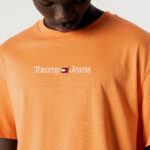 T-shirt Tommy Hilfiger Jeans TJM CLASSIC LINEAR L Arancione - Foto 2