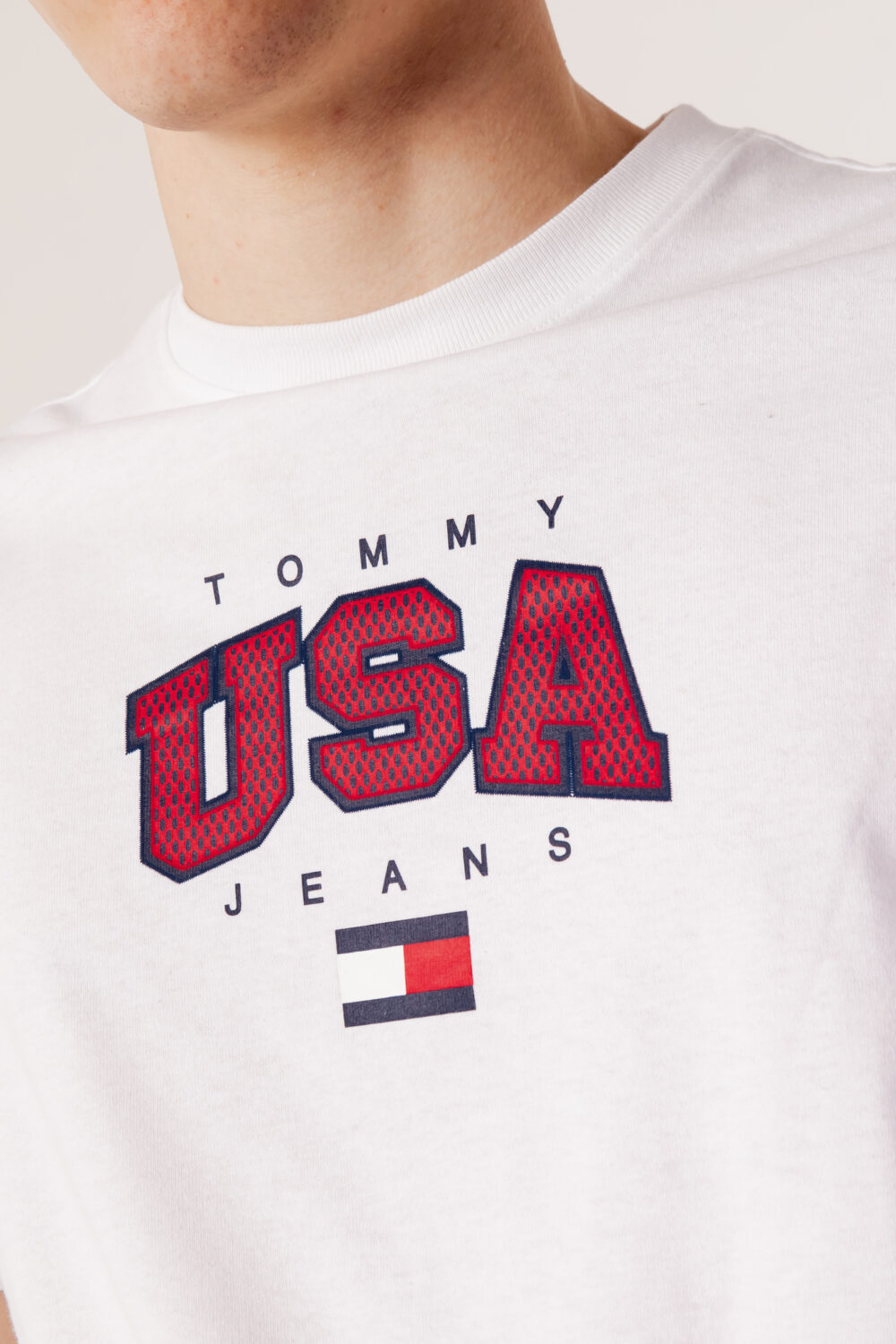T-shirt Tommy Hilfiger Jeans TJM CLSC MODERN SPOR Bianco - Foto 2