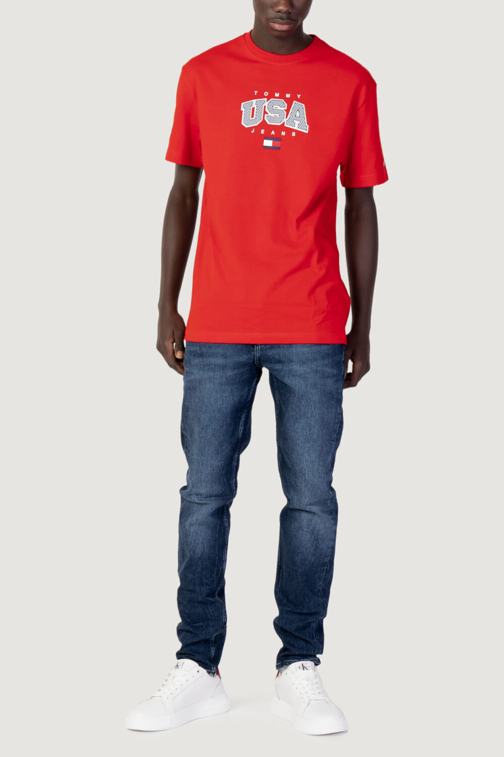 T-shirt Tommy Hilfiger Jeans TJM CLSC MODERN SPOR Rosso - Foto 5