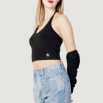 T-shirt manica lunga Calvin Klein Jeans CUT OUT LONG SLEEVE Nero - Foto 1