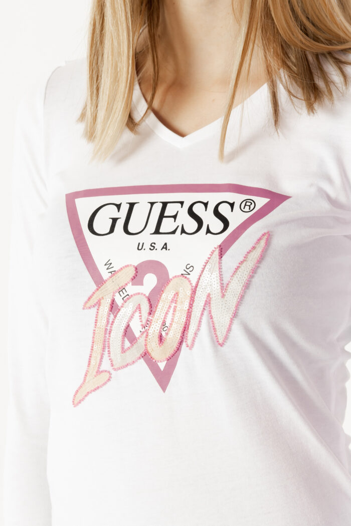 T-shirt manica lunga Guess LS VN ICON TEE Bianco – 101241