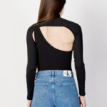 Body Calvin Klein Jeans ASYM CUT OUT FABRIC Nero - Foto 4