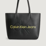 Borsa Calvin Klein Jeans SCULPTED SHOPPER29 MONO Nero - Giallo - Foto 2