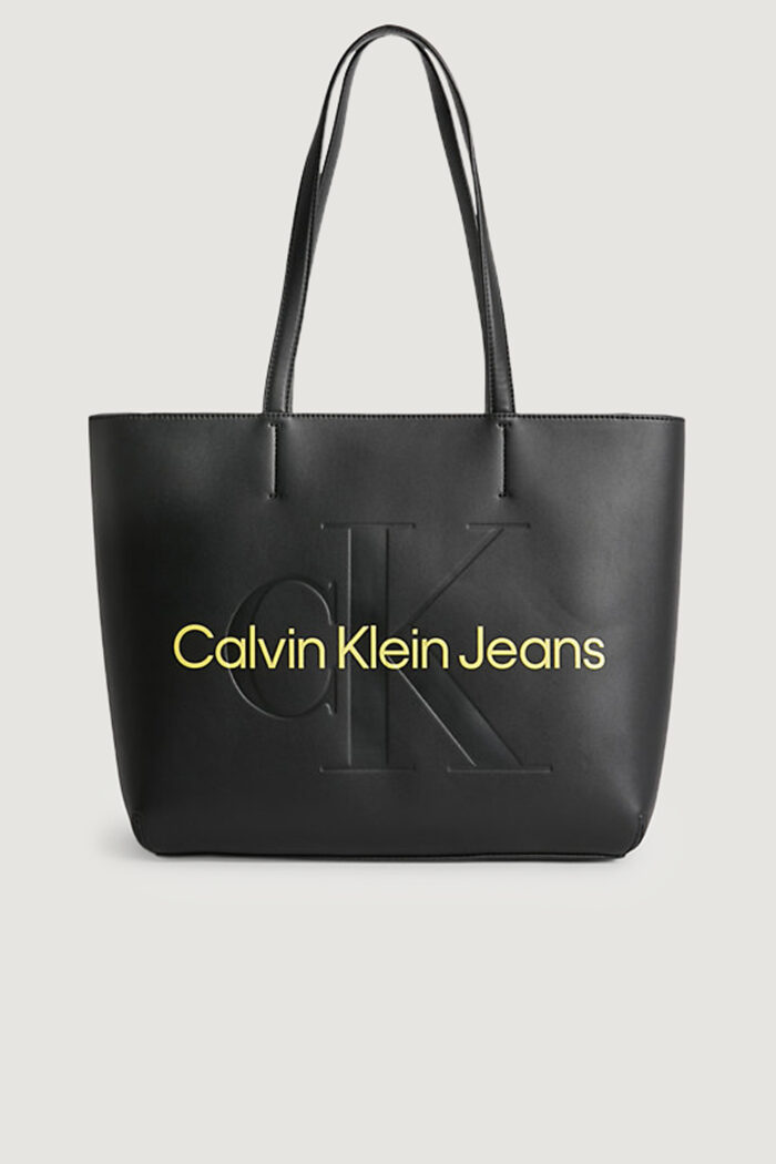 Borsa Calvin Klein SCULPTED SHOPPER29 MONO Nero – Giallo