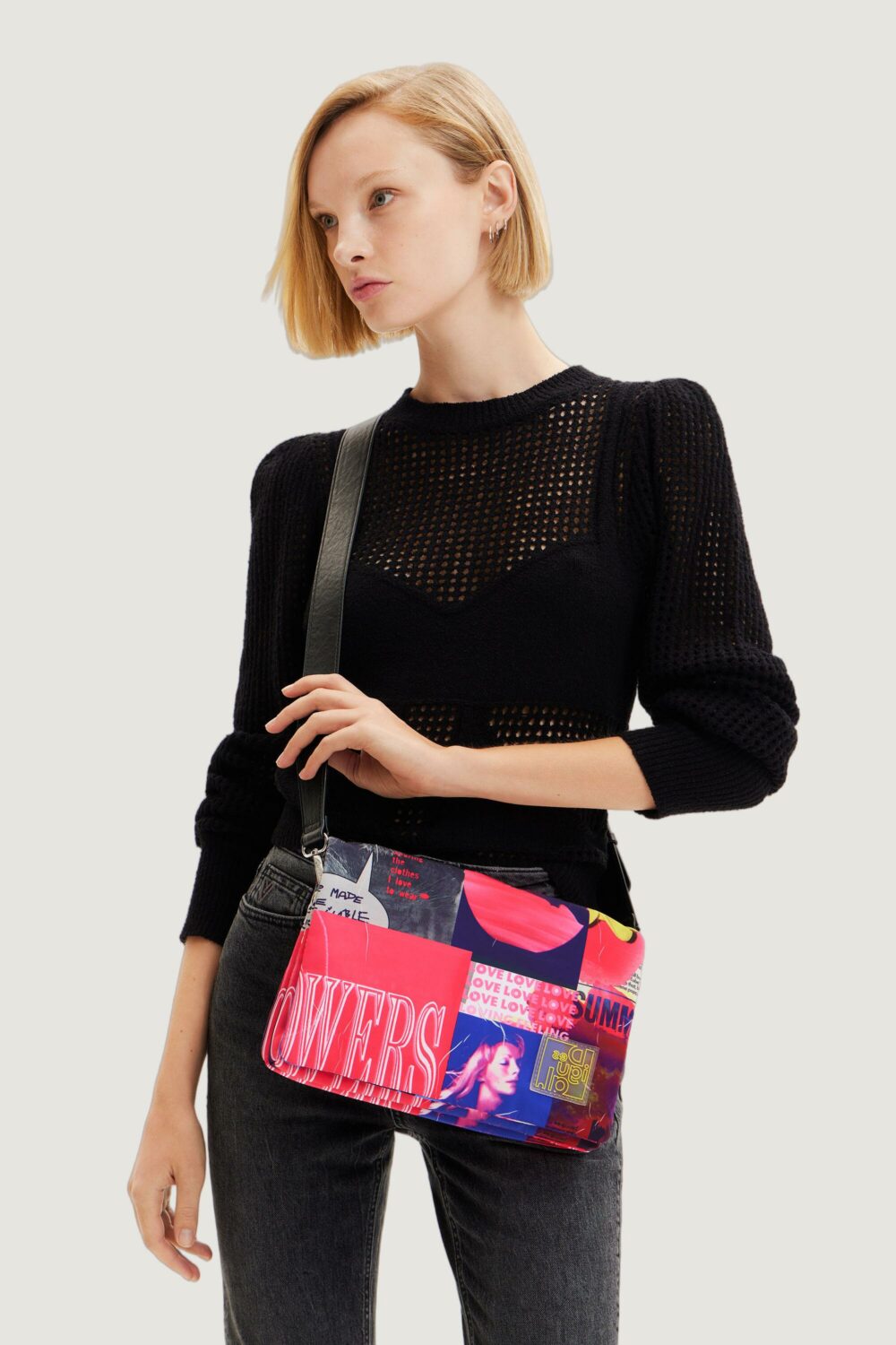 Borsa Desigual BAG FAKE NEWS DORTMUND FLAP Fuxia - Foto 1