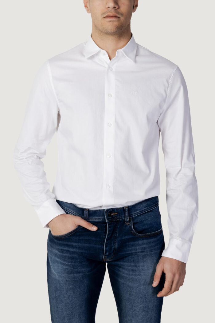 Camicia manica corta Armani Exchange TESSUTO LAVORATO Bianco – 104285
