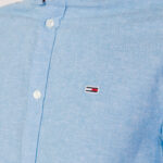Camicia manica lunga Tommy Hilfiger Jeans TJM CLSC MAO LINEN B Celeste - Foto 2