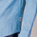 Camicia manica lunga Tommy Hilfiger Jeans TJM CLSC MAO LINEN B Celeste - Foto 3