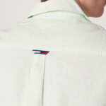 Camicia manica lunga Tommy Hilfiger Jeans TJM CLSC LINEN CAMP Verde ice - Foto 5