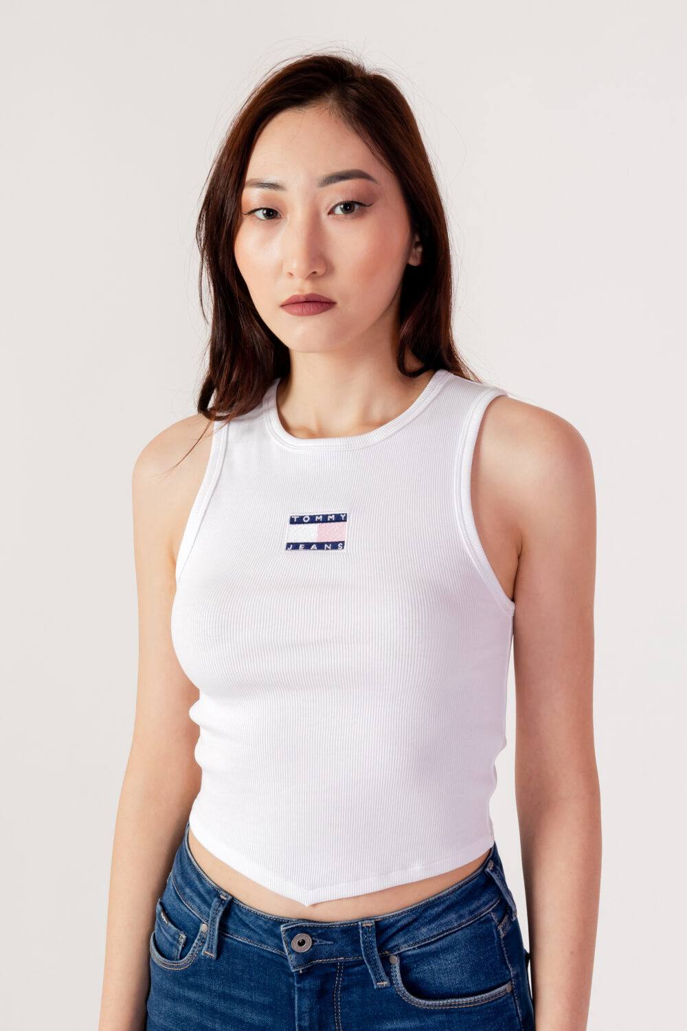 Canotta Tommy Hilfiger Jeans TJW POP BADGE HANDKE Bianco - Foto 2
