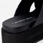 Ciabatte con fascia Calvin Klein Jeans FLATFORM CRISSX LTH Nero - Foto 5