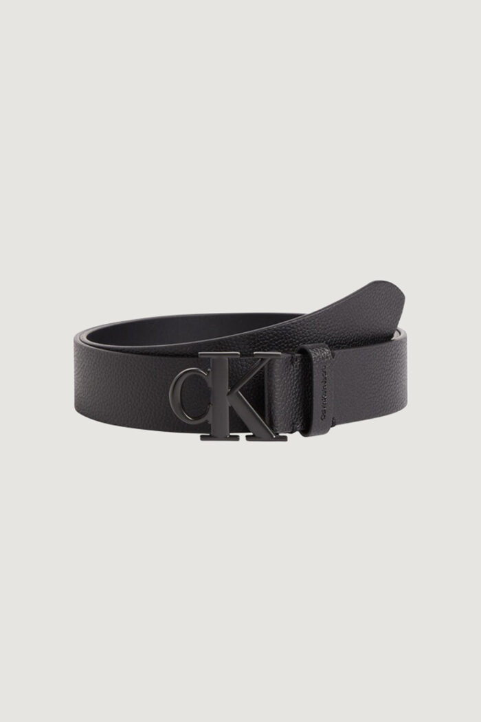 Cinta Calvin Klein ROUND MONO PLAQUE Nero