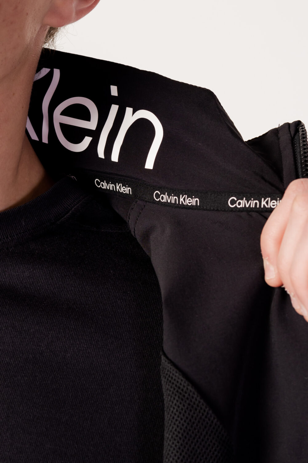 Giacchetto Calvin Klein Sport Windjacket 00GMS3O500 Nero - Foto 5