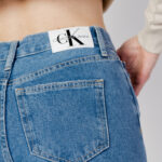 Jeans mom Calvin Klein Jeans HIGH RISE STRAIGHT Denim chiaro - Foto 4