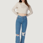 Jeans mom Calvin Klein Jeans HIGH RISE STRAIGHT Denim chiaro - Foto 5