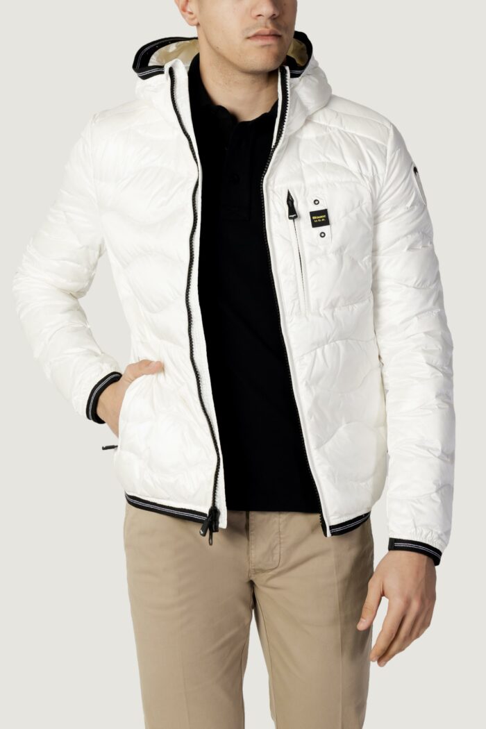 Piumino Blauer CORTO LOGO Bianco