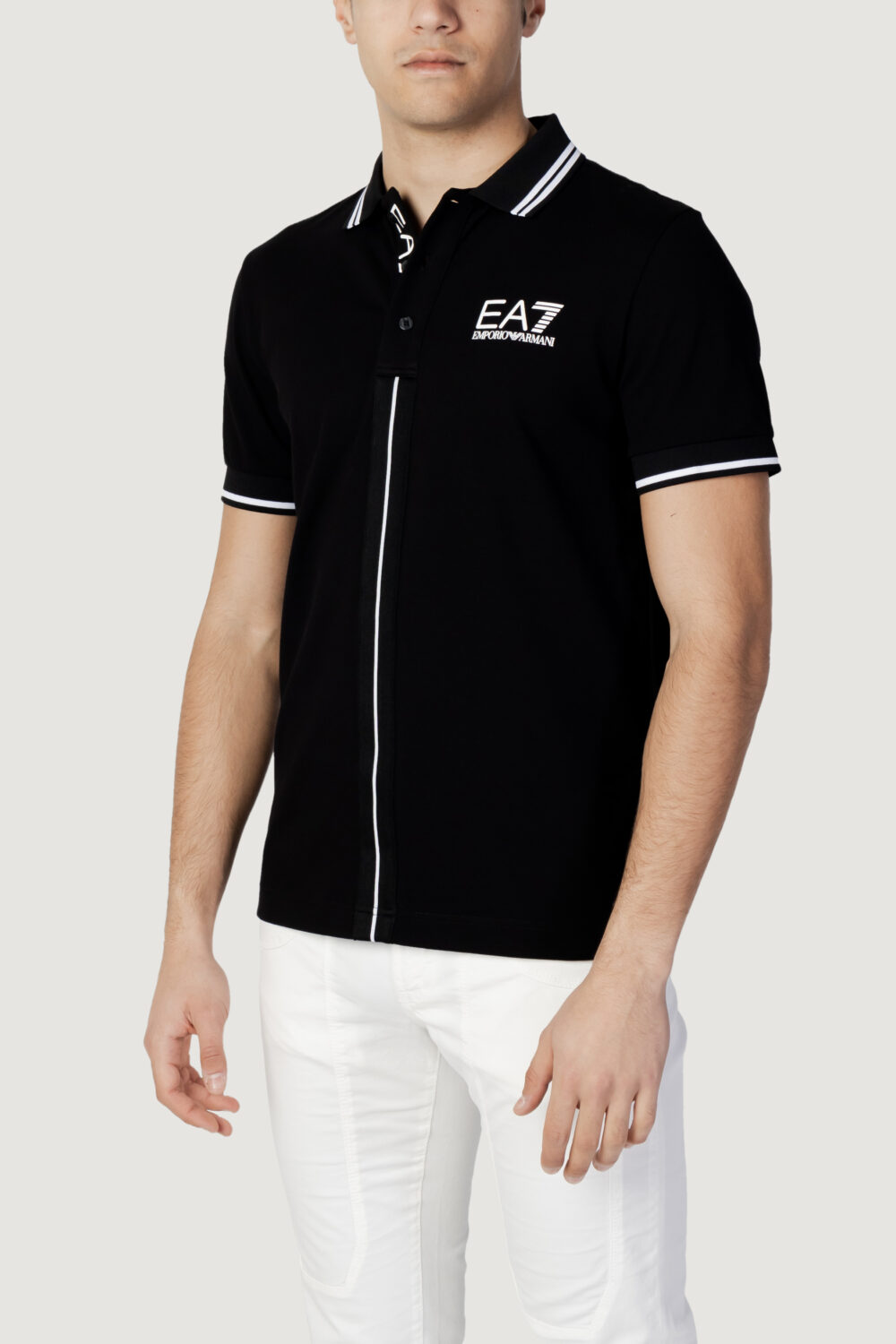 Polo manica corta EA7 DOUBLE LINE Nero - Foto 1
