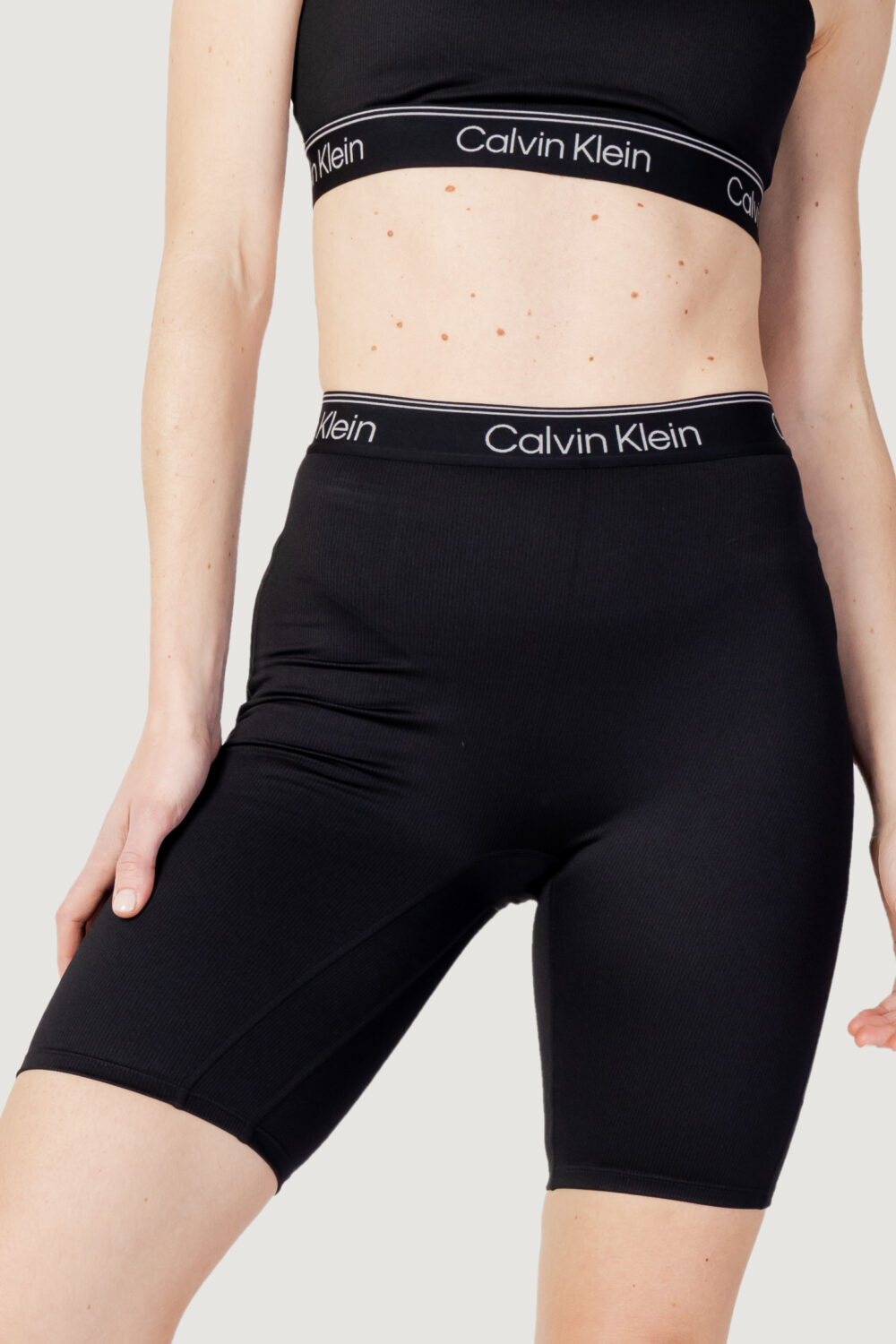Shorts Calvin Klein Sport Knit Short Nero - Foto 1